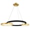 Cwi Lighting Deux Lunes LED Chandelier With Sun Gold & Black Finish 1215P29-2-625 - alternate 1